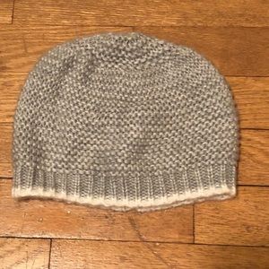 Grey with white trim knit hat! So soft